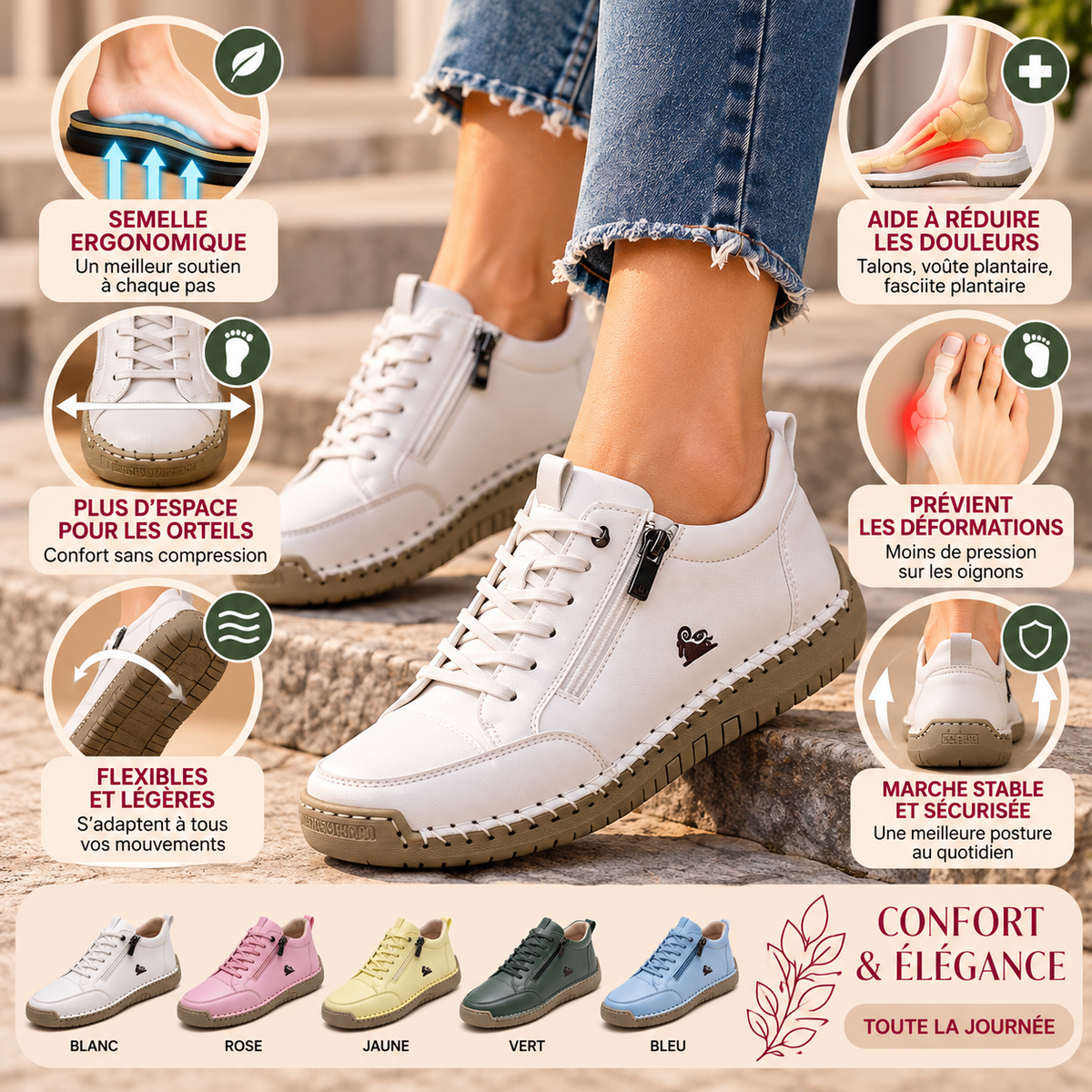 Isaline™ | Zapatillas altas, flexibles y cómodas para mujer
