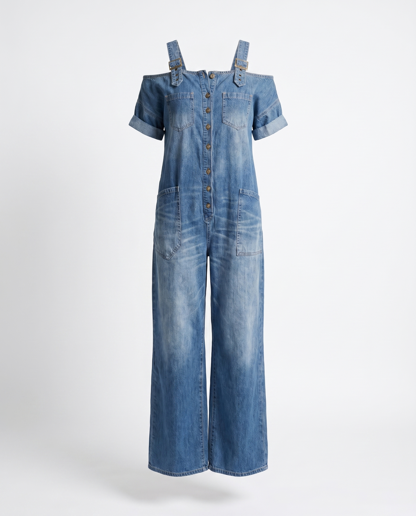 Sophia | Denimoverall med Off-Shoulder