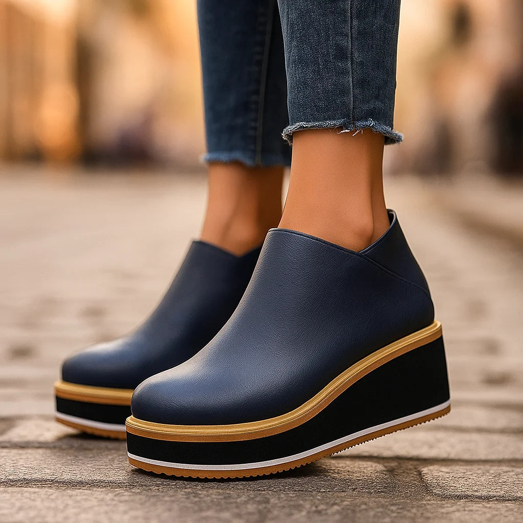 Coralie™ | Bottines à plateforme et fermeture éclair latérale