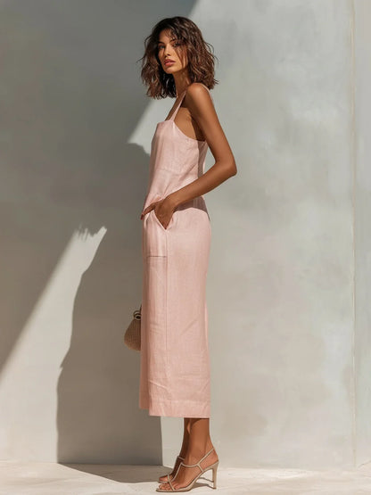 Eva | Elegantní overal z lnu a bavlny