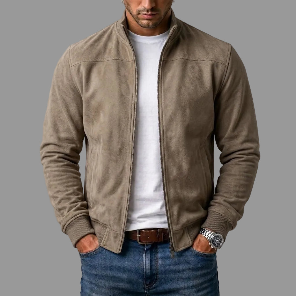 Blouson aviateur en daim