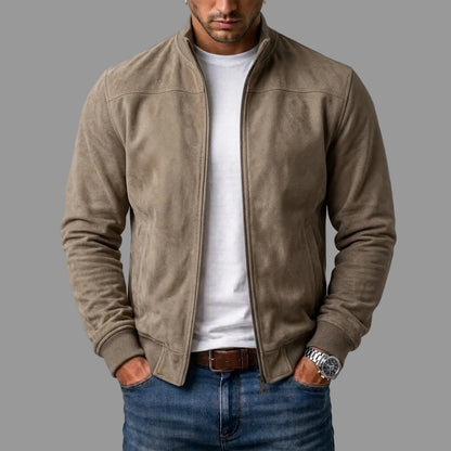 Blouson aviateur en daim