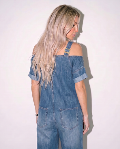 Sophia | Denimoverall med Off-Shoulder