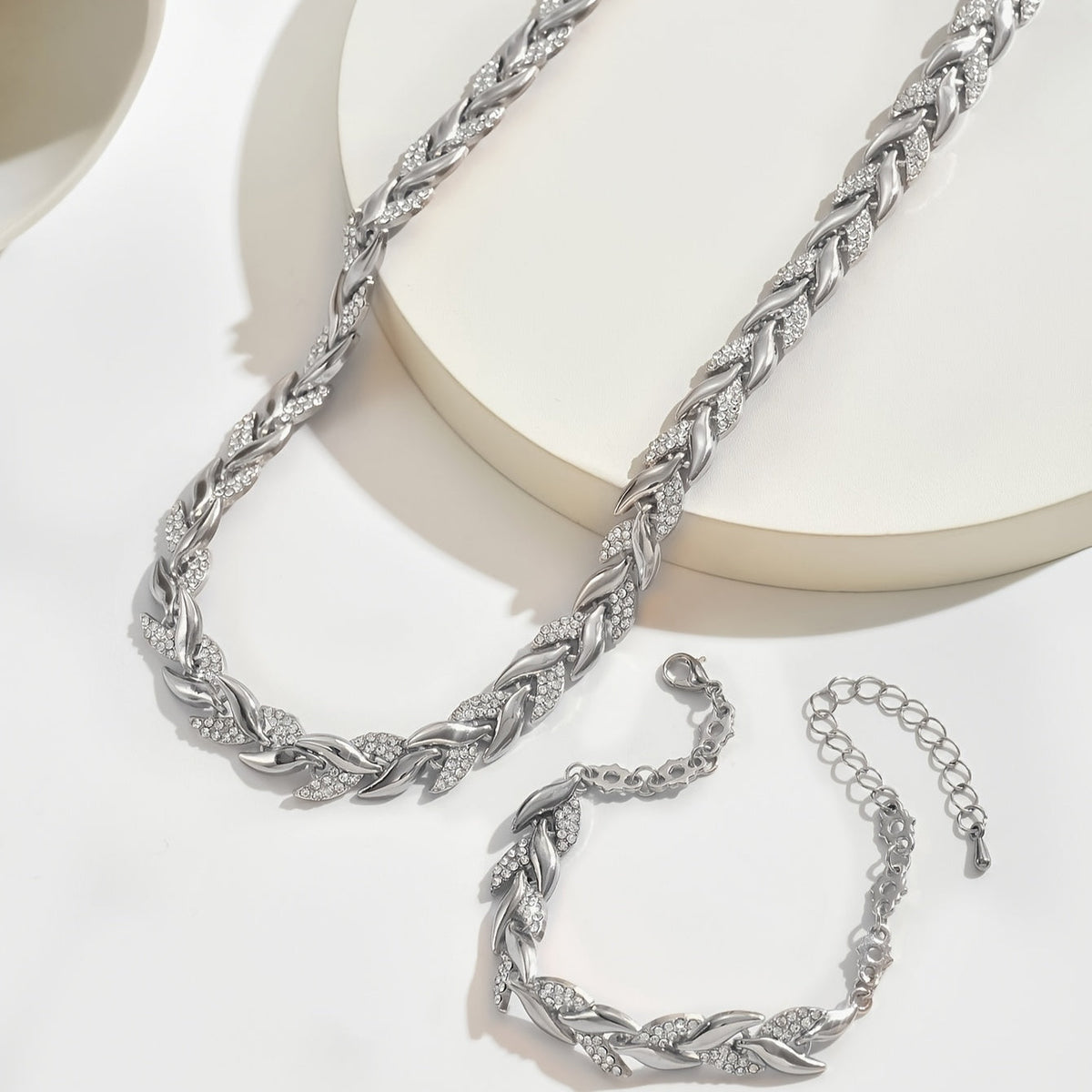 Berta | Parure de bijoux épi de blé avec cristaux