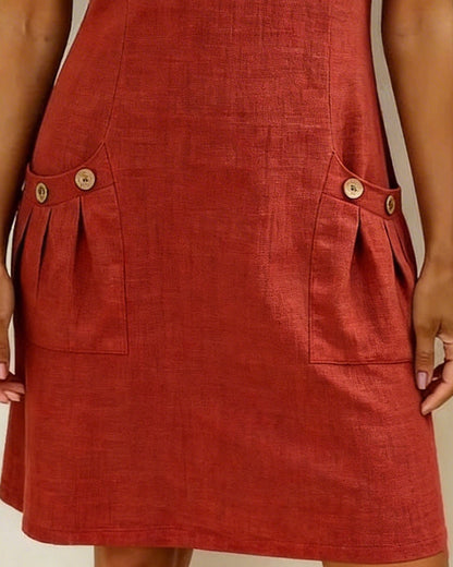Adéla | Vestido De Algodón Con Cierre De Cremallera