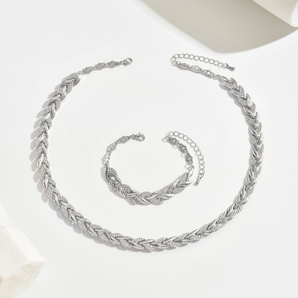 Berta | Parure de bijoux épi de blé avec cristaux