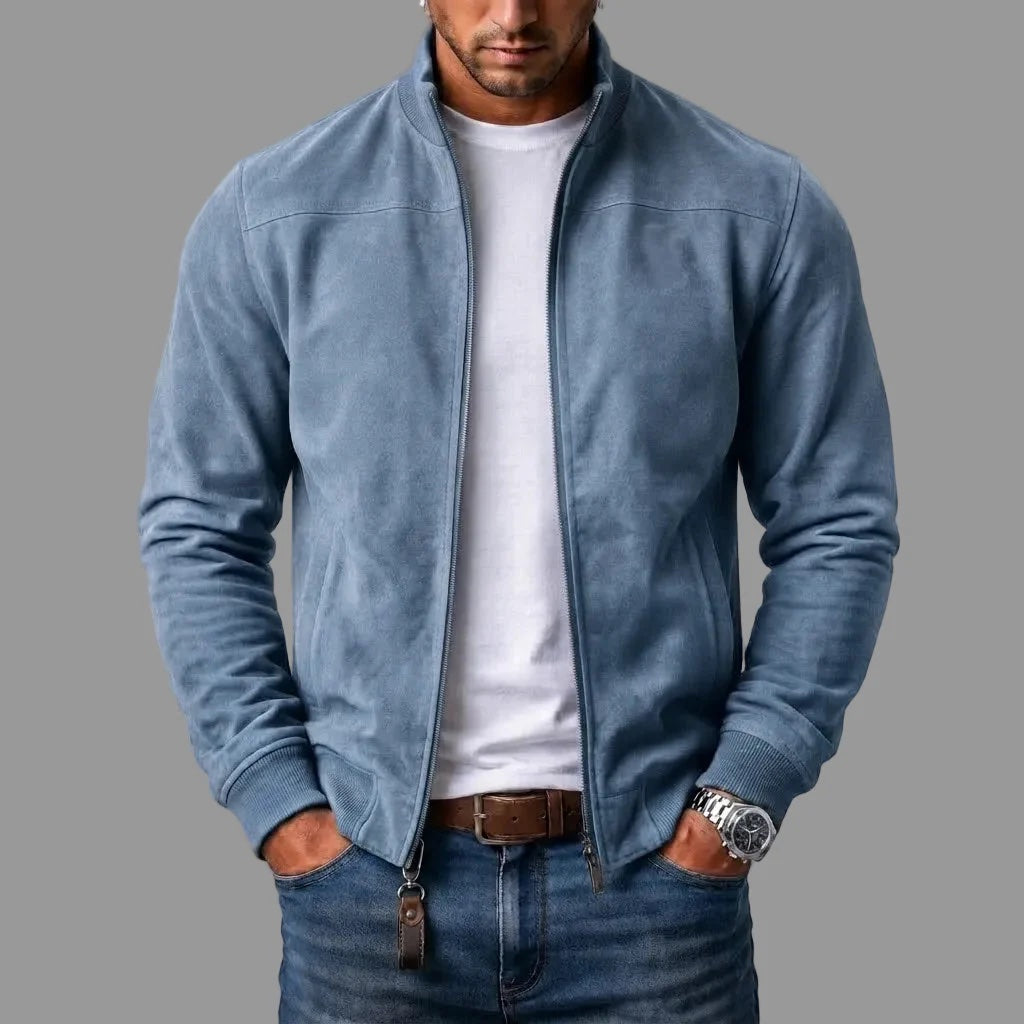 Blouson aviateur en daim