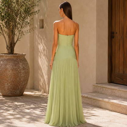 Klänning med off shoulder-design