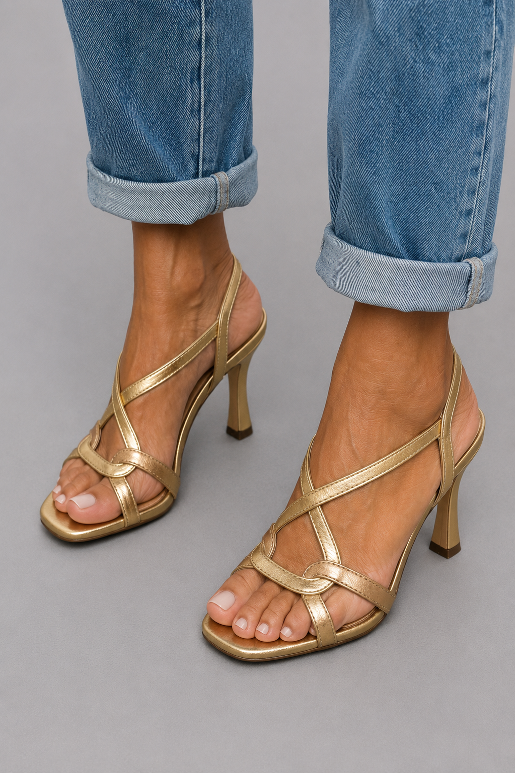 Jana | Sandalias De Tacón Golden Summer Charm