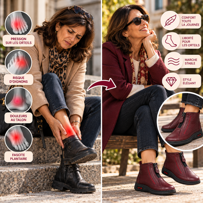 Yséa™ | Botines con cremallera, flexibles y cómodos para mujer