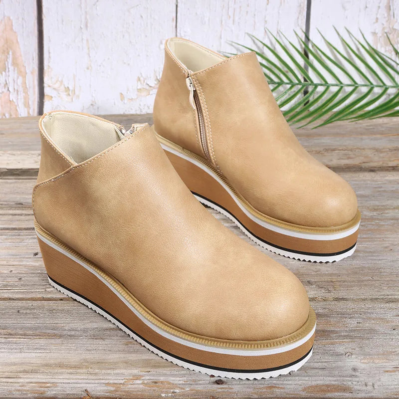 Coralie™ | Bottines à plateforme et fermeture éclair latérale