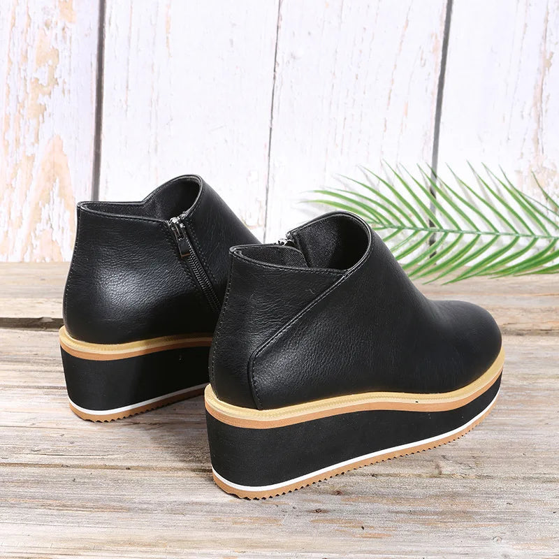 Coralie™ | Bottines à plateforme et fermeture éclair latérale
