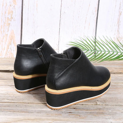Coralie™ | Bottines à plateforme et fermeture éclair latérale