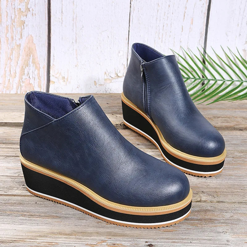 Coralie™ | Bottines à plateforme et fermeture éclair latérale