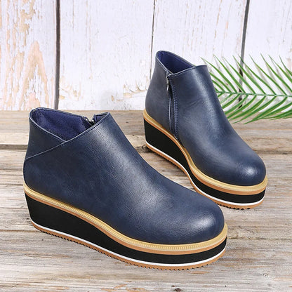 Coralie™ | Bottines à plateforme et fermeture éclair latérale