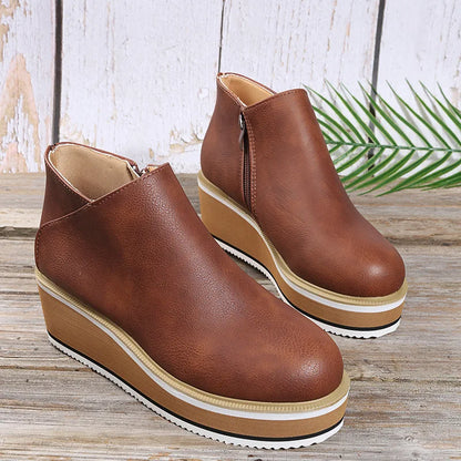 Coralie™ | Bottines à plateforme et fermeture éclair latérale