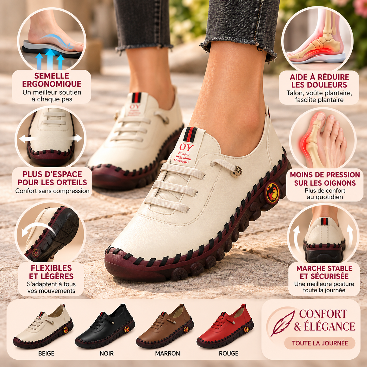 Cléophée™ | Zapatillas flexibles y cómodas para mujer