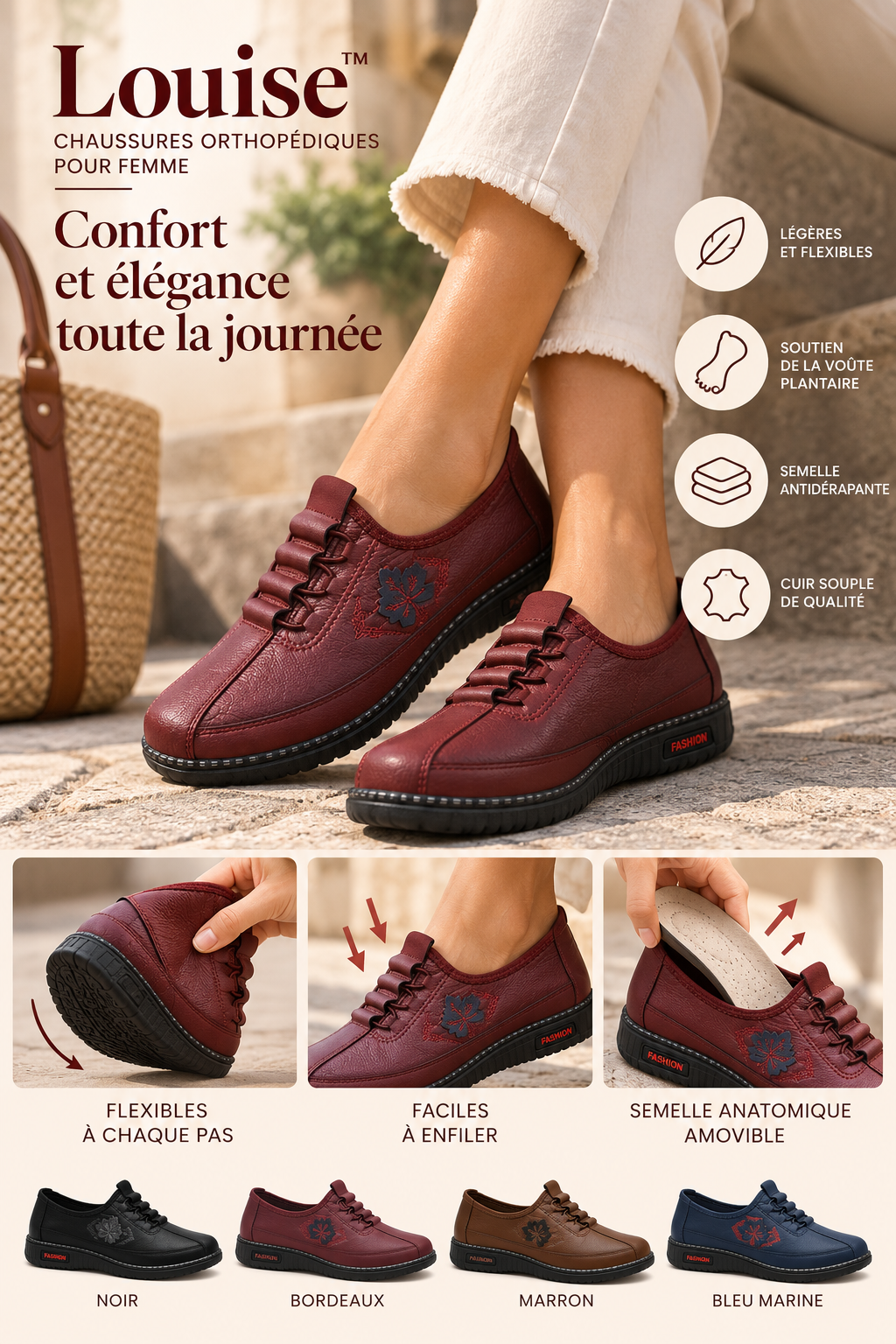 Louise™ | Zapatos Ortopédicos de Piel Premium