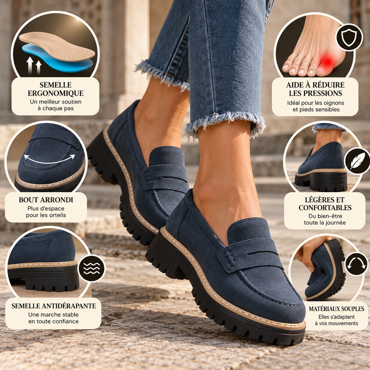 Elsa™ | Mocasines de plataforma cómodos y elegantes