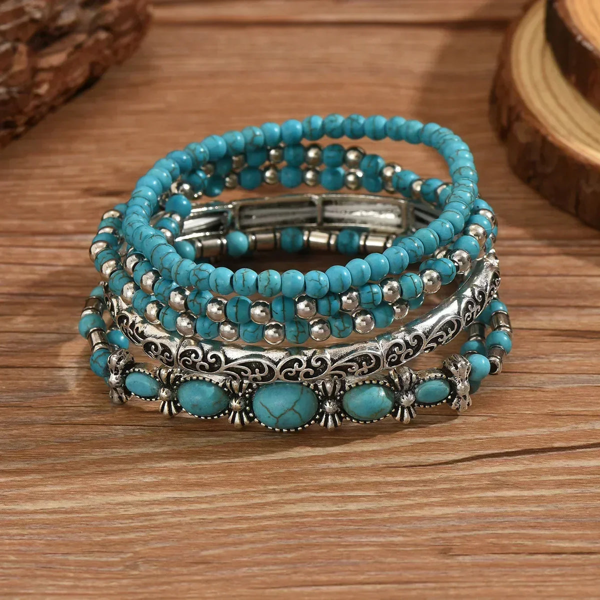 Verónica | Coffret de Bracelets à Perles Turquoises