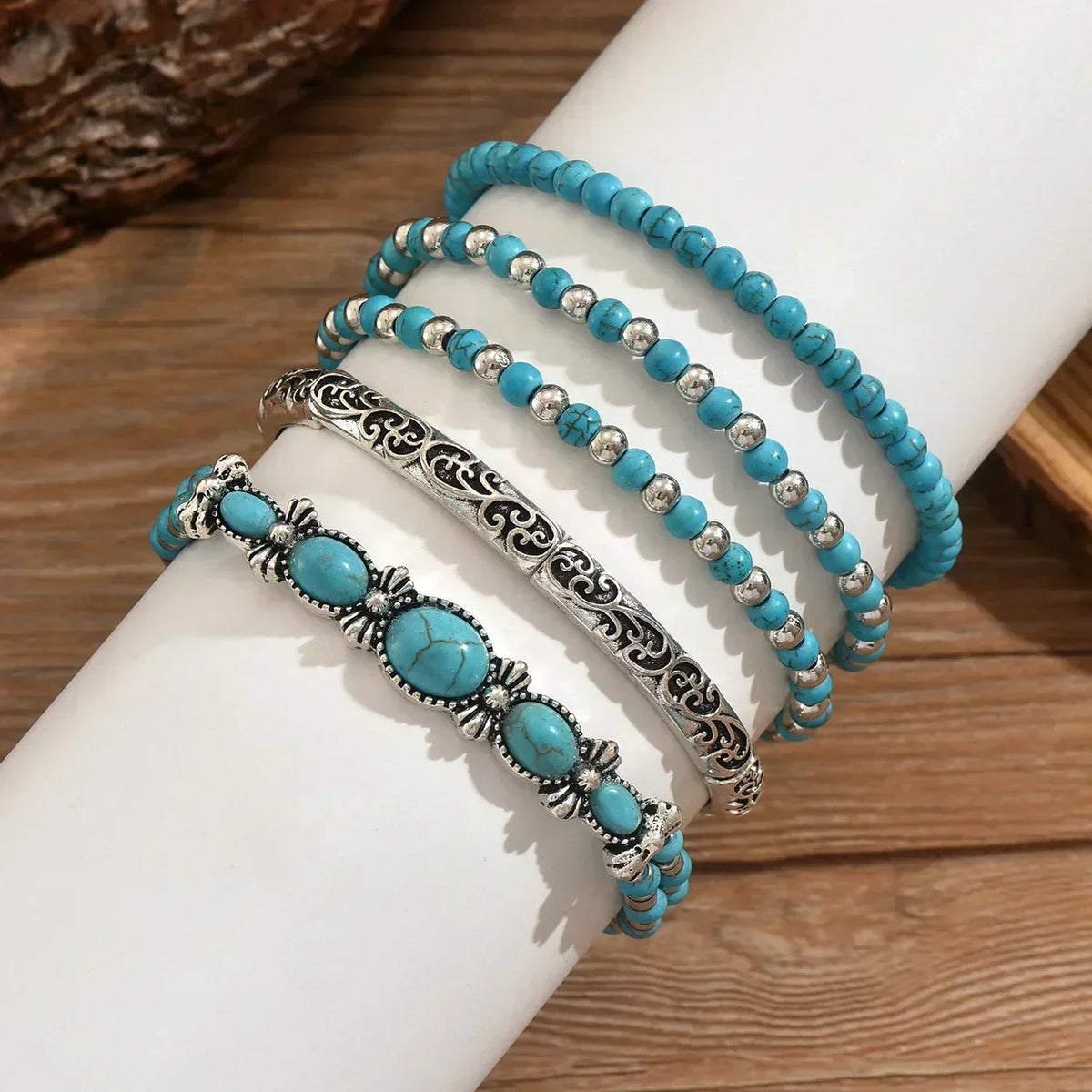 Verónica | Coffret de Bracelets à Perles Turquoises