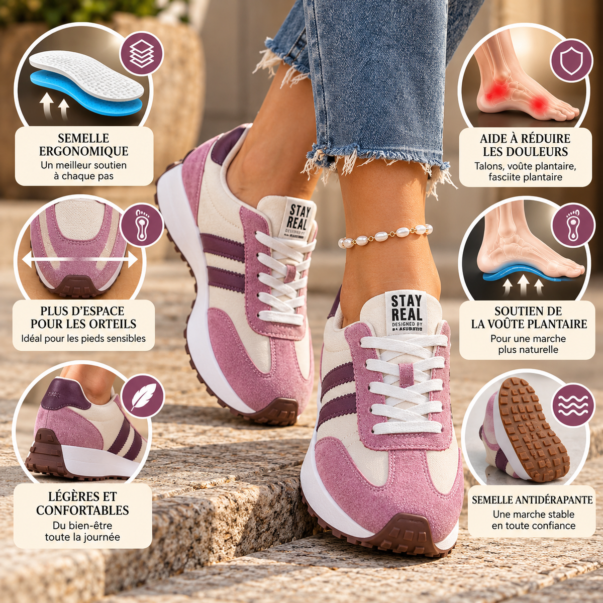 Azéliane™ | Zapatillas retro, elegantes y cómodas