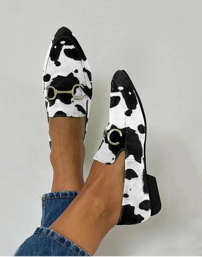 Louise | Mocassins imprimés à boucle pour femme