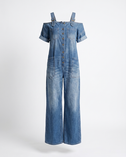 Sophia | Denimoverall med Off-Shoulder