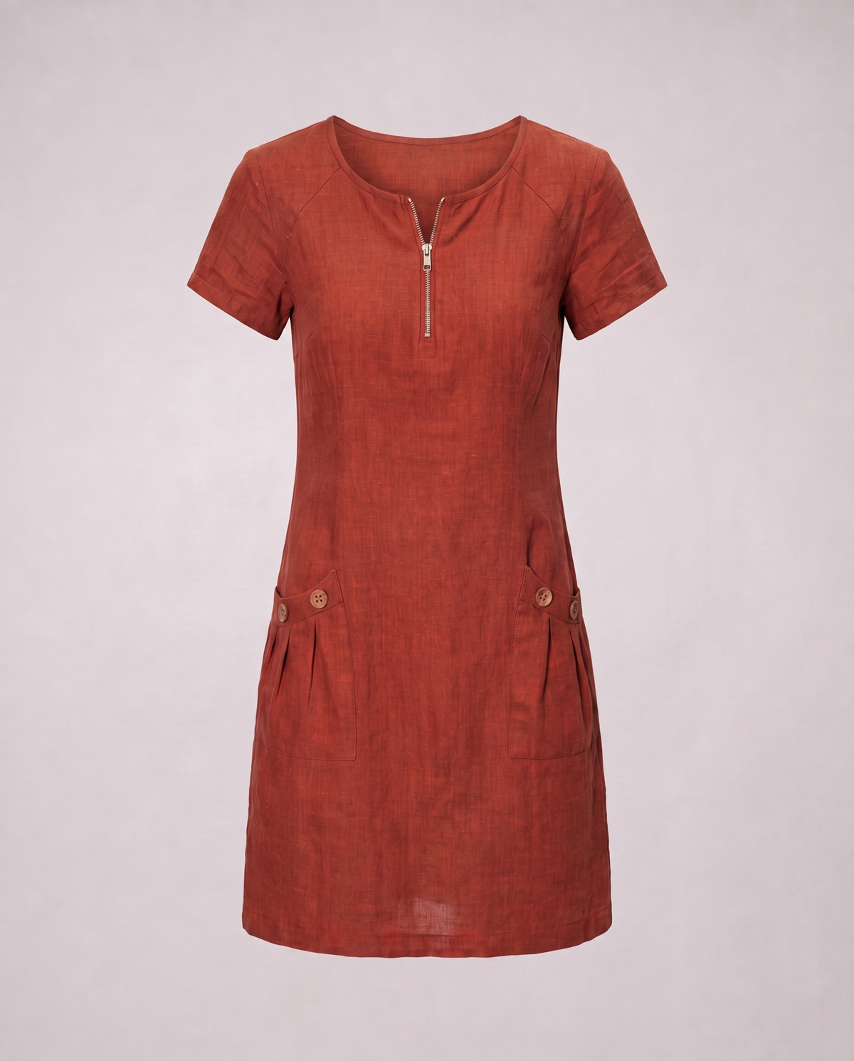 Adéla | Vestido De Algodón Con Cierre De Cremallera