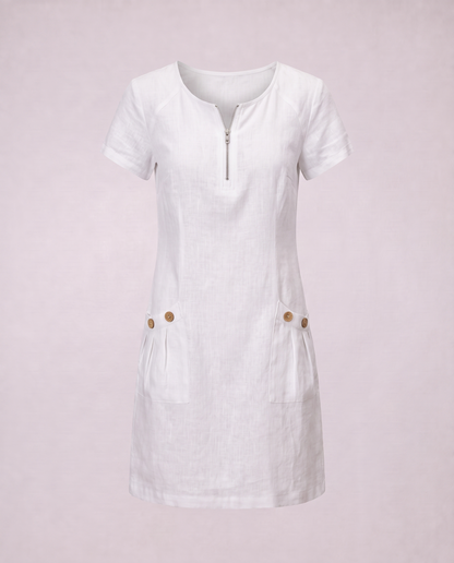 Adéla | Robe en coton zippée
