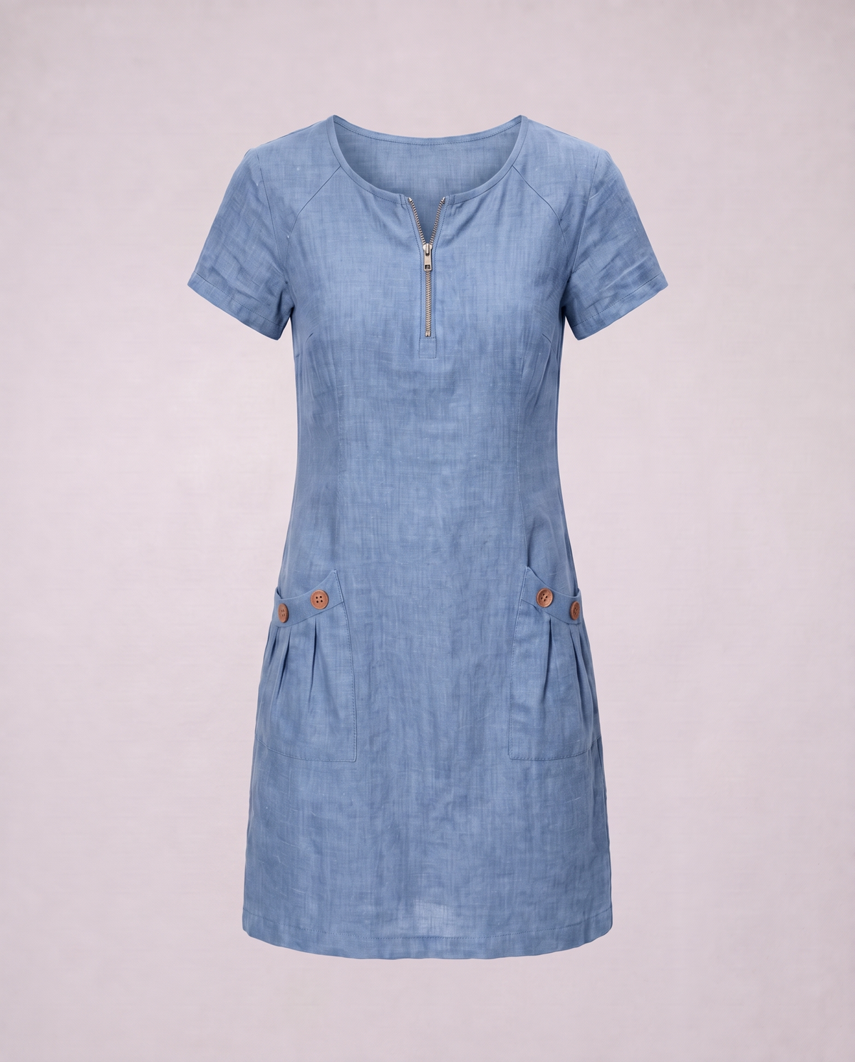 Adéla | Vestido De Algodón Con Cierre De Cremallera