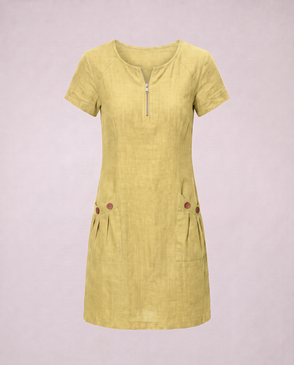 Adéla | Robe en coton zippée