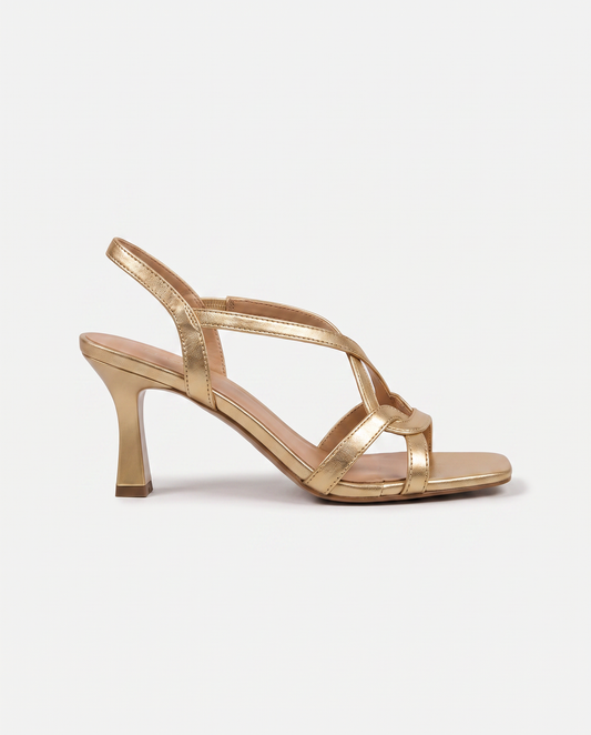 Jana | Sandály na podpatku Golden Summer Charm