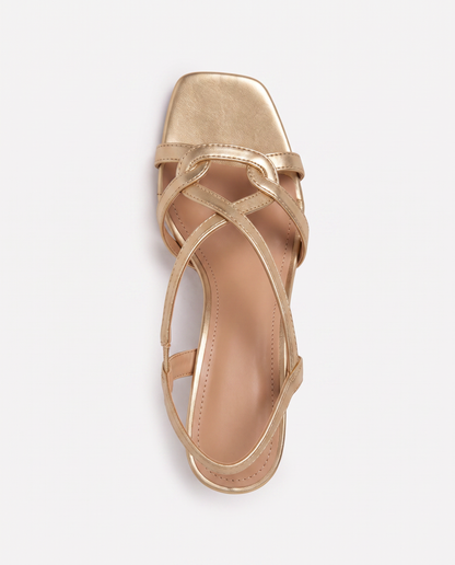 Jana | Sandalias De Tacón Golden Summer Charm