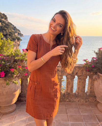 Adéla | Robe en coton zippée