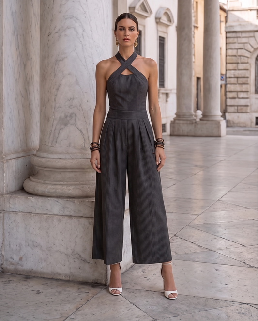 Ariadna | Combinaison Chic à Encolure Croisée