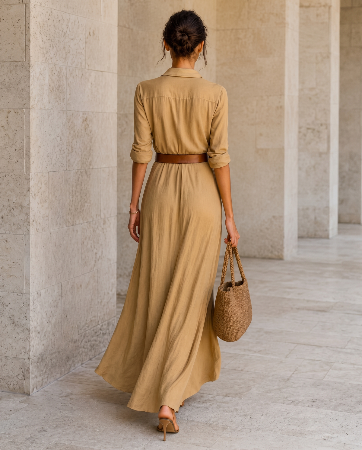 Otka | Robe Longue Ceinturée