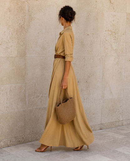 Otka | Robe Longue Ceinturée