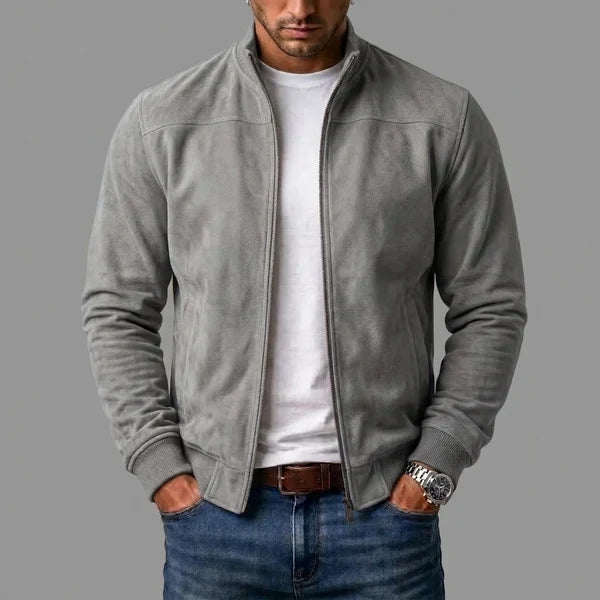 Blouson aviateur en daim