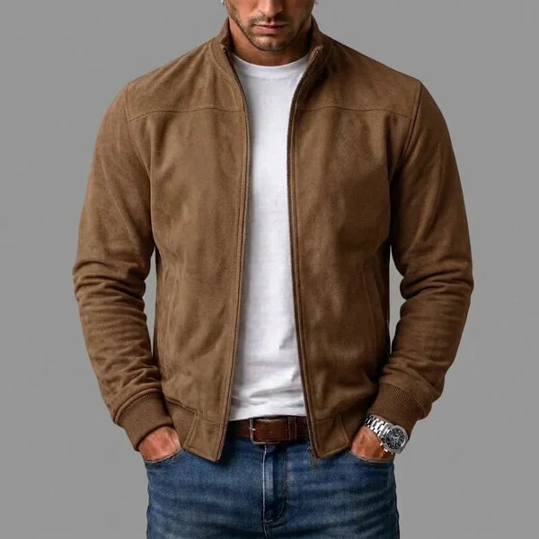 Blouson aviateur en daim