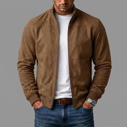 Blouson aviateur en daim