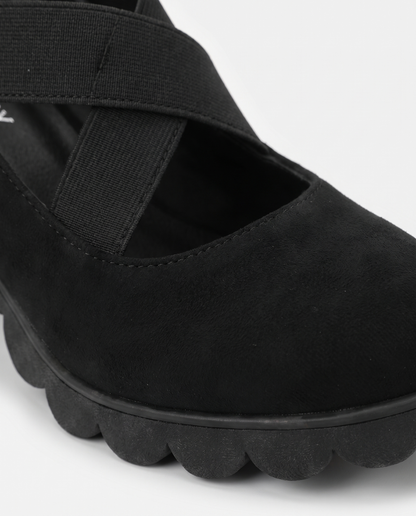 Lou™ | Zapatos para mujer con plataforma, puntera redonda, correa cruzada y tacón grueso
