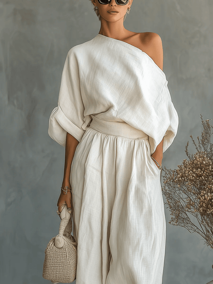 Mila | Completo due pezzi con spalle scoperte